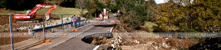 Onanì, ciclone Cleopatra, ponte crollato (foto Salvatore Novellu)
