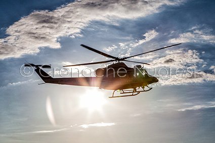 Un elicottero dei Vigili del fuoco del Comando Provinciale di Nuoro (© foto S.Novellu)