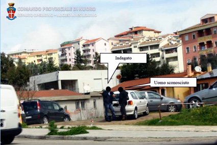Un fotogramma delle riprese effettuate dai Carabinieri
