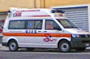 Un'ambulanza del GIES di Ottana