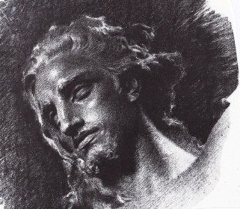 V. Jerace, disegno della statua del Redentore