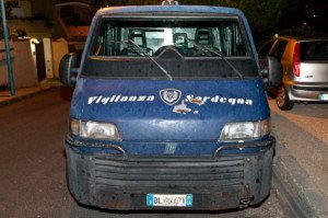 Un furgone della Vigilanza Sardegna (foto S. Novellu - Cronache Nuoresi)