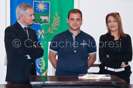 Il Sindaco Bianchi, Francesco Carta e Fabiola Carta (© foto S. Meloni)