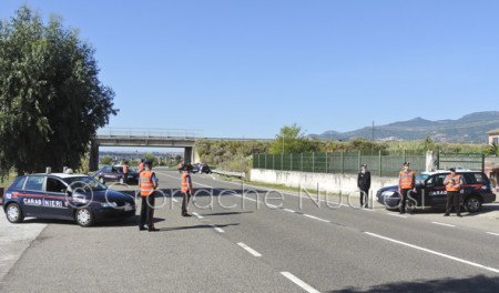 Un posto di blocco a Ottana