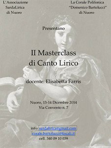 La locandina del Masterclass di canto lirico