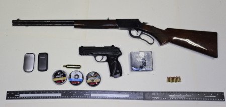 Le armi sequestate a Bitti nel corso delle indagini