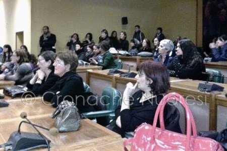 Un momento dell'incontro con il Sindaco