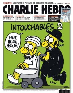 Una copertina del settimanale satirico Charlie Hebdo
