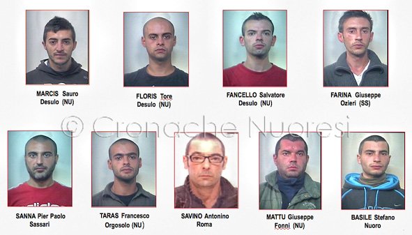 Gli arrestati nell'operazione 