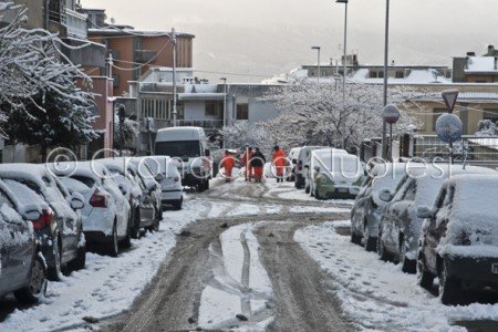Uno scorcio di Nuoro sotto la neve (© foto S.Novellu)