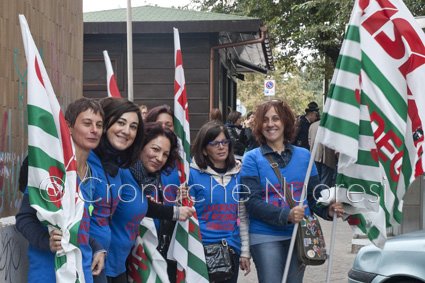 La protesta delle lavoratrici Rosmary (©foto S.Meloni)
