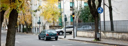 Nuoro, via Toscana, semafori disattivati (foto Cronache Nuoresi)