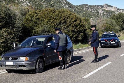 Un posto idi blocco dei Carabinieri