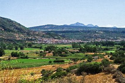 L'abitato di Galtellì