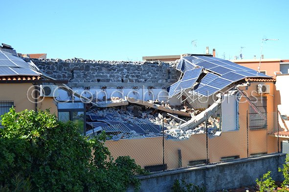 Magomadas, un particolare della struttura crollata