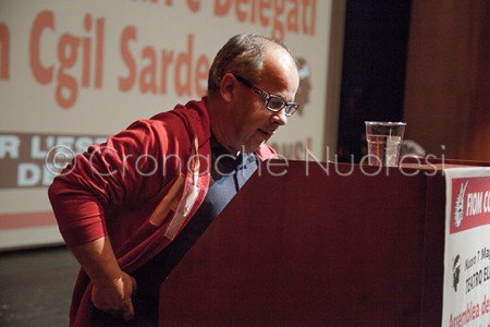 Gavino Doppiu, segretario della FIOM di Sassari (© foto S.Novellu)