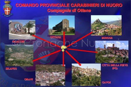 I centri della Sardegna e dell'Umbria interessati