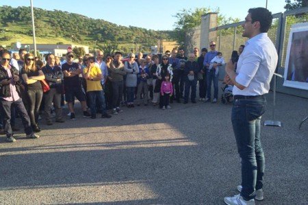 Pierluigi Saiu in occasione di un incontro con la cittadinanza