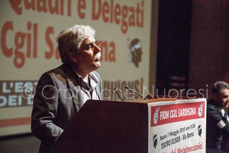 Il Segretario Generale della CGIL di Nuoro, Salvatore Pinna (© foto S.Novellu)