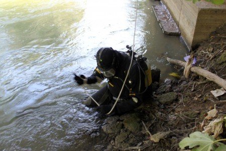 L'intervento dei sommozzatori dei Carabinieri