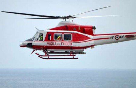 L'elicottero dei Vigili del fuoco