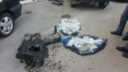 I panetti di hashish sequestrati dalla Polizia a Giovanni Porcu