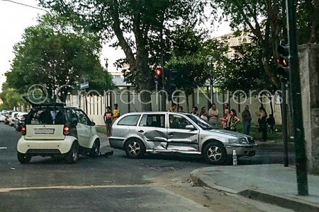 Le due auto subito dopo l'incidente (© Cronache Nuoresi)