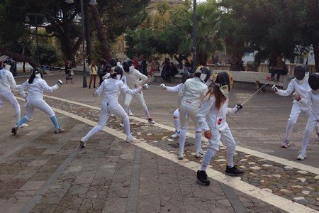 Un momento del flash mobe