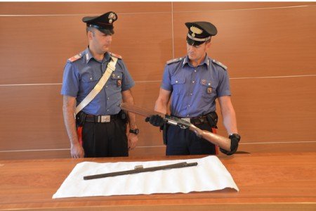 il fucile sequestrato