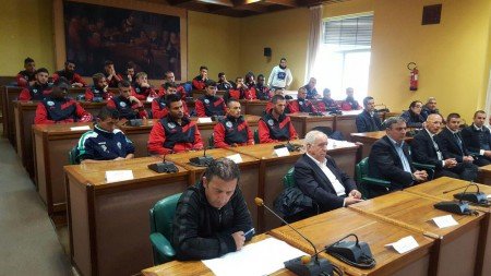 Un momento dell'incontro di questa mattina