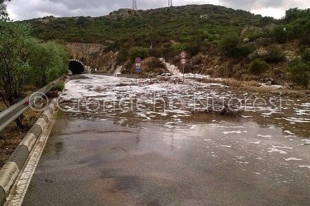 Allagamento generato dal ciclone odierno (© foto Cronache Nuoresi)