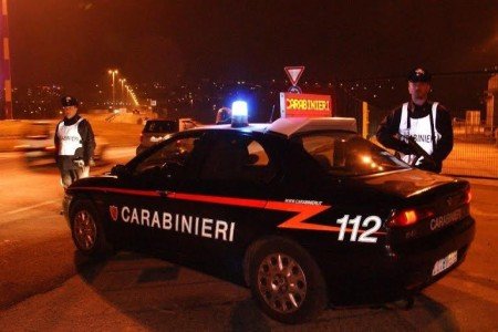 Un posto di blocco dei Carabinieri