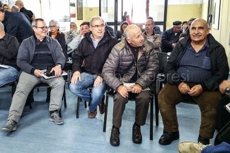 Alcuni ex Operaii Enichem durante l'incontro con  l'Associazione ex esposti amianto
