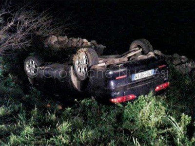 L'Alfa Romeo 156 subito dopo l'incidente