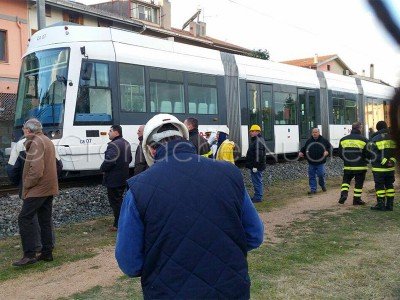 Uno dei convogli dopo l'incidente (foto A.Puxeddu)