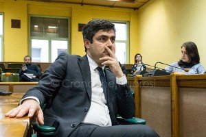 Andrea Soddu durante l'incontro con i sindaci a Nuoro (foto S.Meloni)