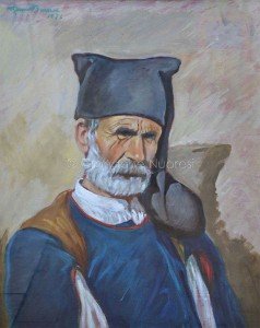 Manca Antonio noto Faragone (marito di Peppedda) dipinto di Remo Branca