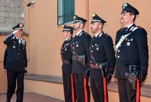 Visita del generale Nardone alla caserma dei Carabinieri di Orgosolo