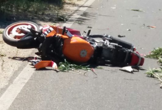 La Honda CBR600 dopo l'incidente