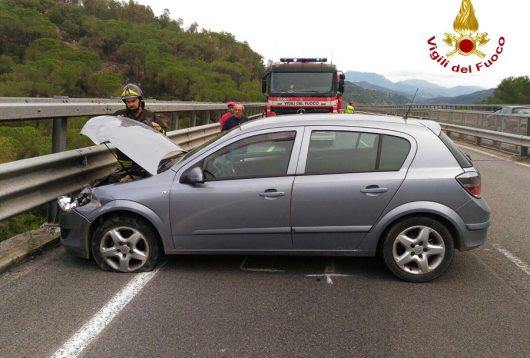 La Opel Astra dopo l'incidente