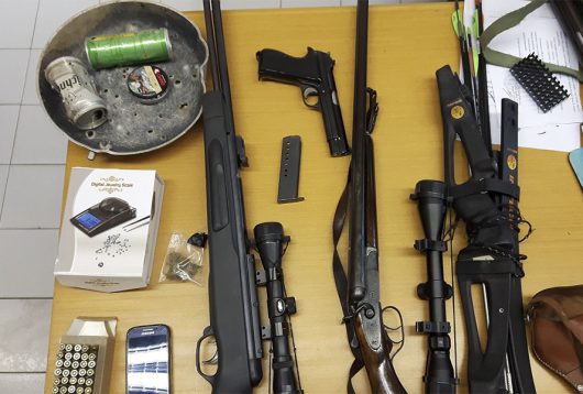 una parte del materiale sequestrato a Orgosolo