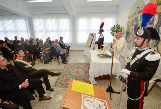 Il vescovo di Nuoro, Mons. Mosè Marcia, durante la liturgia in onore della Virgo Fidelis