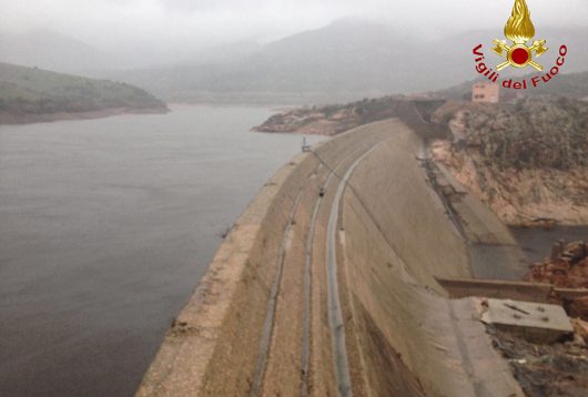 Uno scorcio della diga di Maccheronis