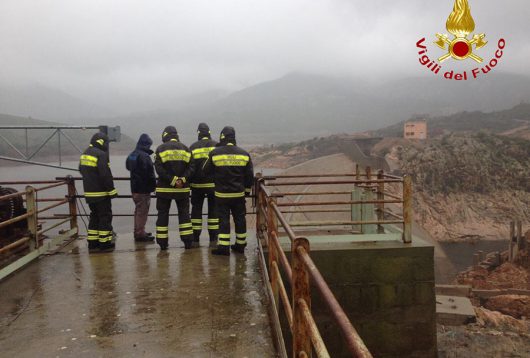 I VigIli del fuoco alla diga di Maccheronis
