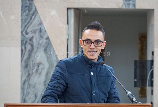 L'intervento di Graziano Siotto nel carcere di Badu 'e Carros (foto S.Novellu)