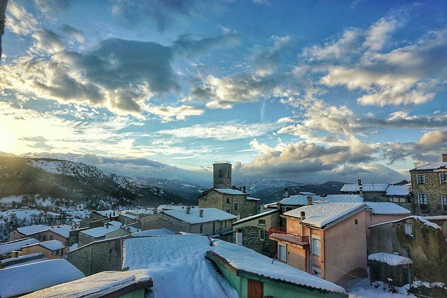Scorcio innevato di Gavoi