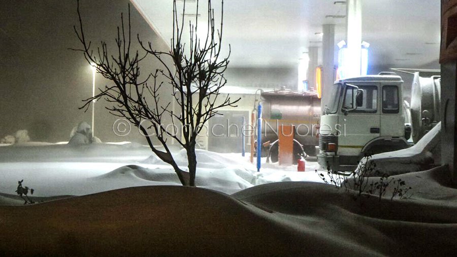 Tir bloccati sulla Statale 389 (foto S.Satta)