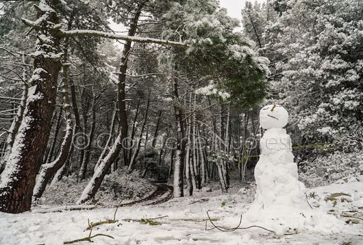 Nuoro. Pupazzo di neve sull'Ortobene (foto S.Novellu)