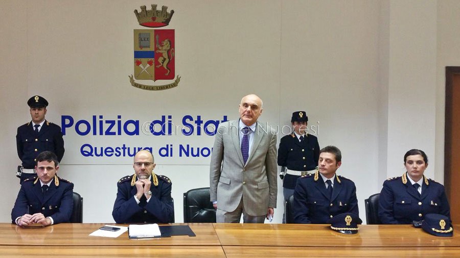 Questura di Nuoro, conferenza sulla maxi operazione antidroga (foto Cronache Nuoresi)
