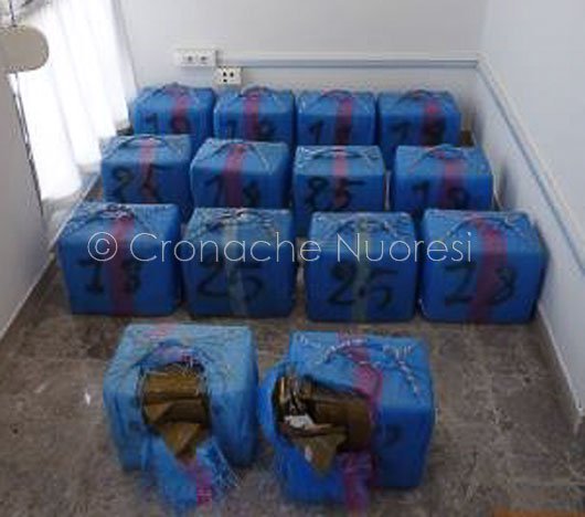 Una parte della droga sequestrata